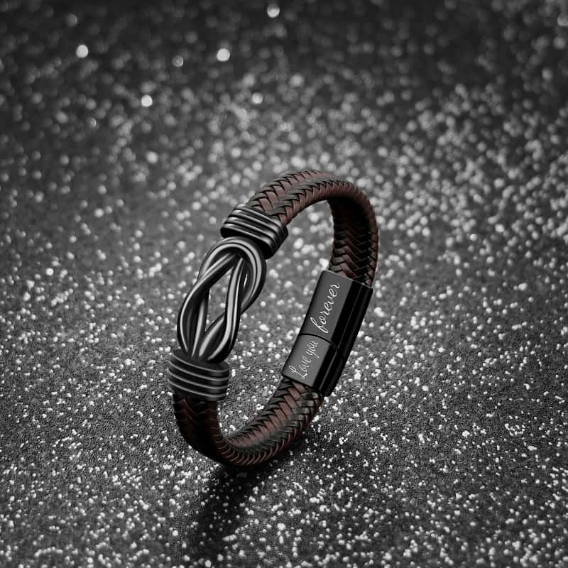 To My Boyfriend - You're My Favorite Everything - Men Braided Leather Bracelet