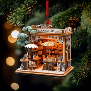 Christmas Bookstore Ornament - Perfect Gift For Book Lovers