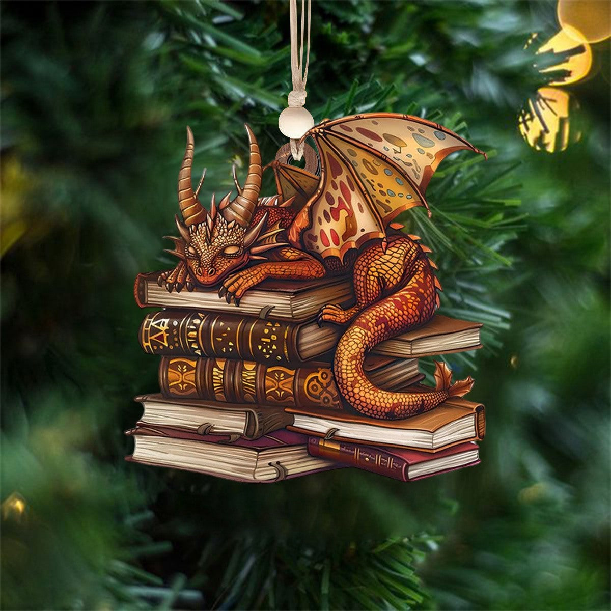 Dragon Book Ornament, Perfect Gift For Book Lovers