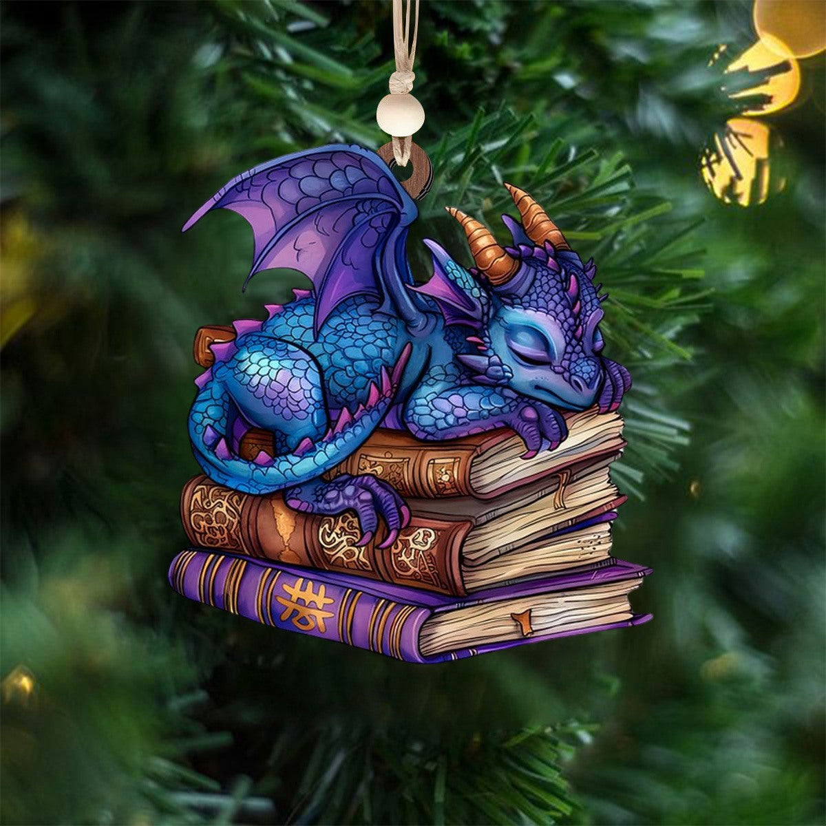 Dragon Book Ornament, Perfect Gift For Book Lovers