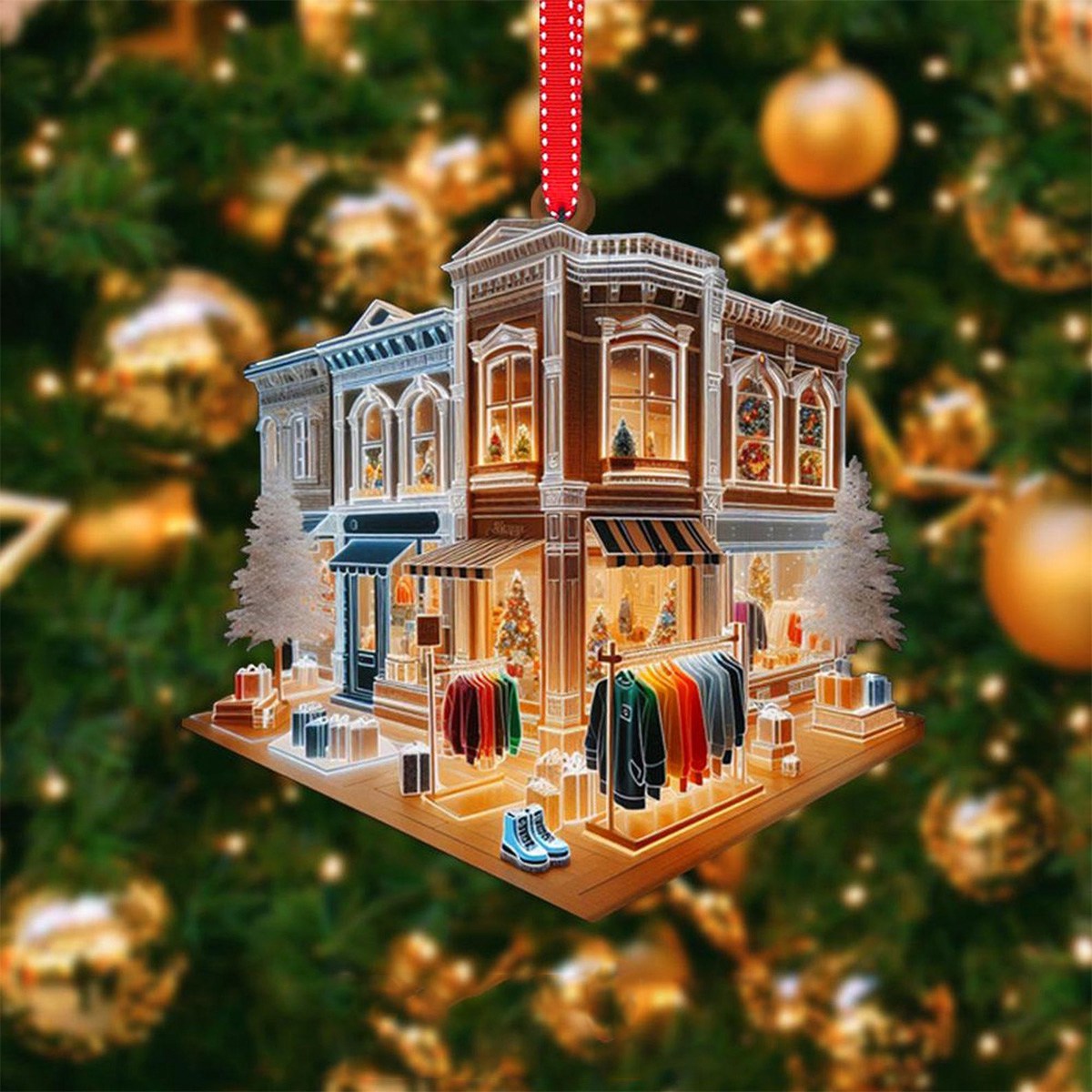 Clothing Store Christmas Ornament, Clothing Store Xmas Ornament