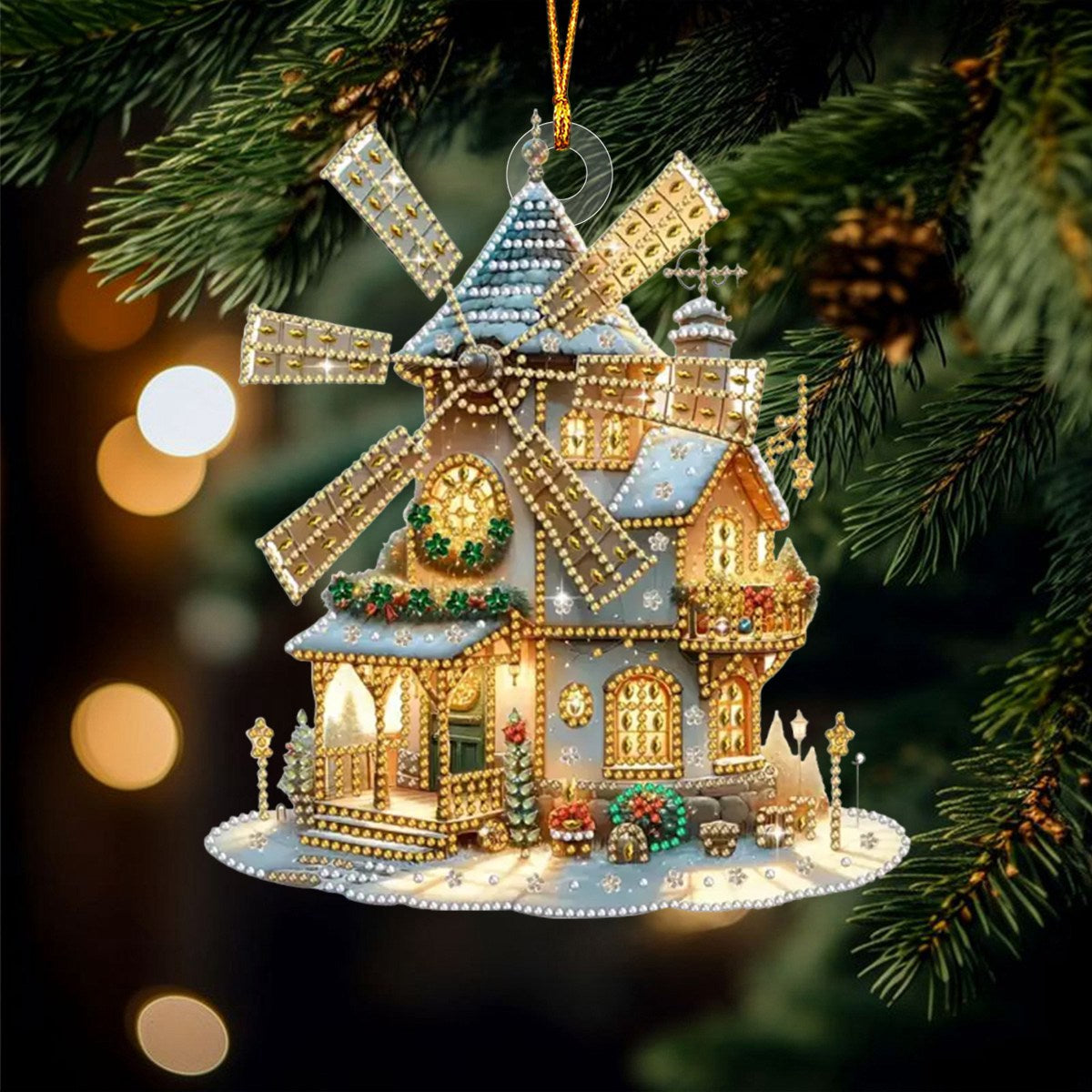 Christmas Windmill House Ornament, Perfect Gift For Christmas