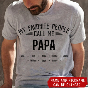 My Beloved People Call Me Daddy - Family Custom Unisex T-shirt - Father's Day, Birthday Gift For Grandpa