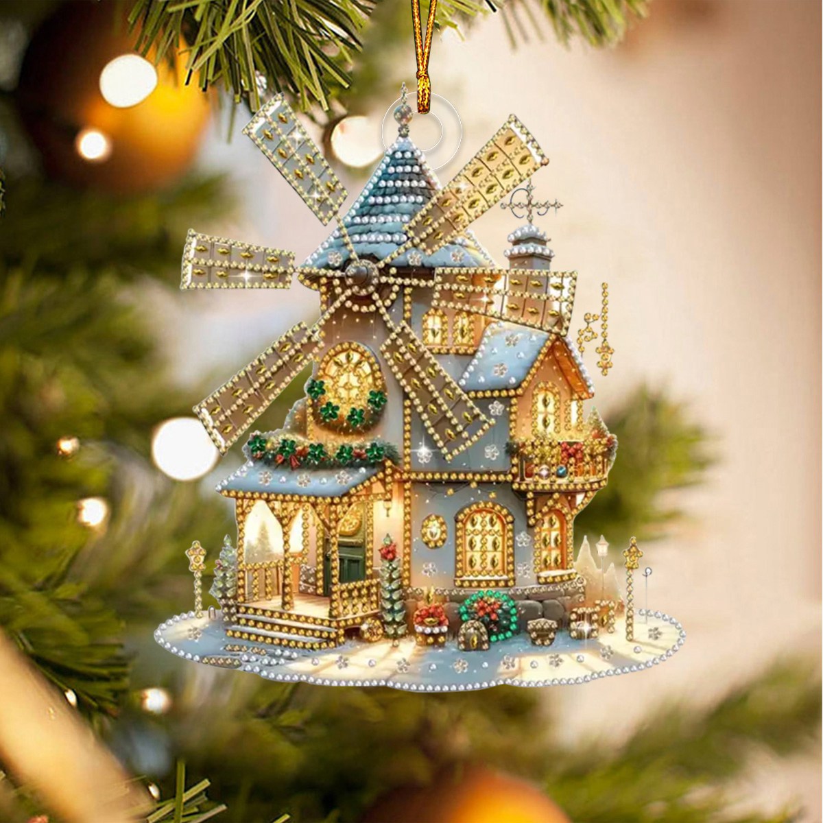 Christmas Windmill House Ornament, Perfect Gift For Christmas