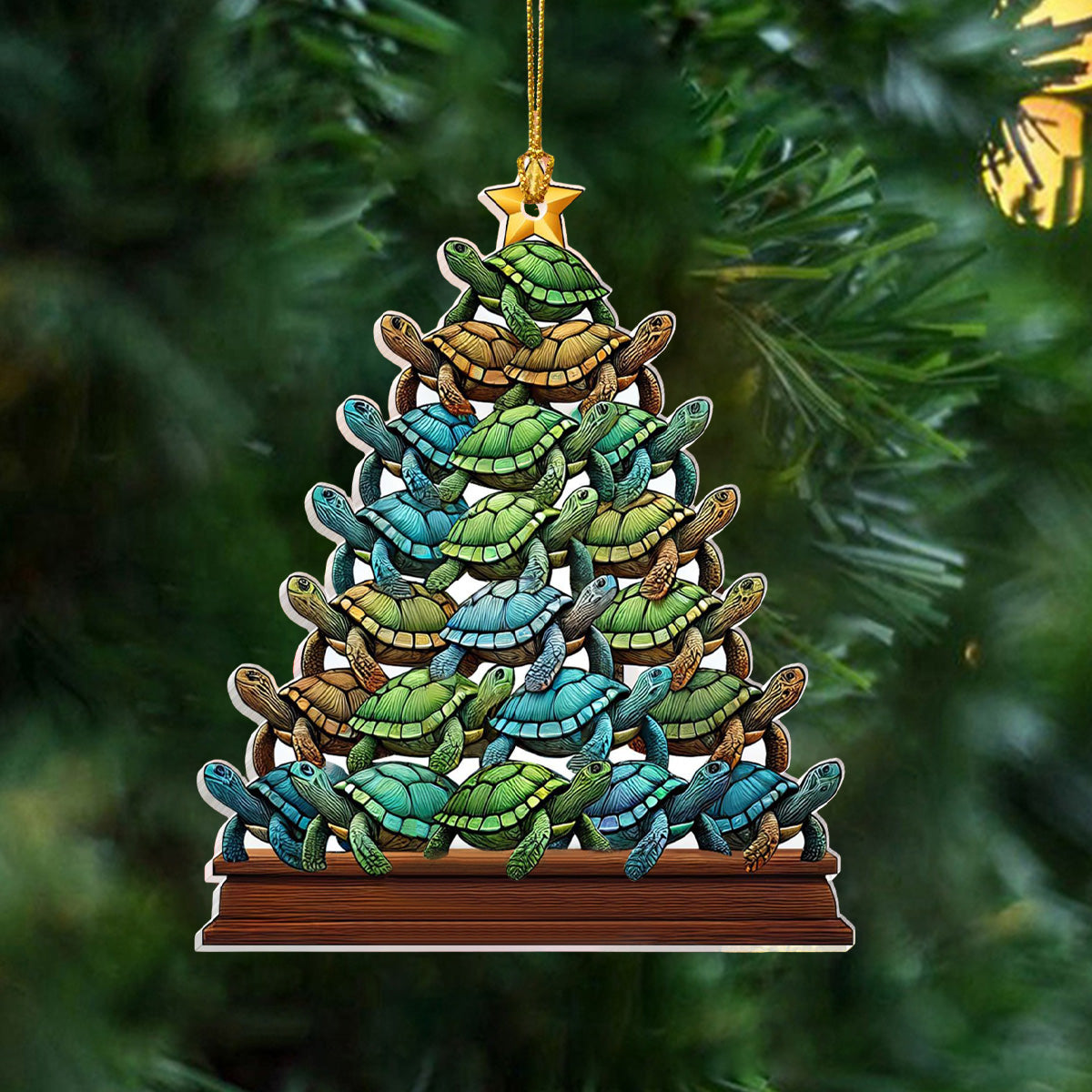 Turtle Christmas Tree Ornament - Perfect Gift For Turtle Lovers