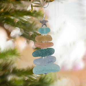 Sea Glass Christmas Tree Ornament