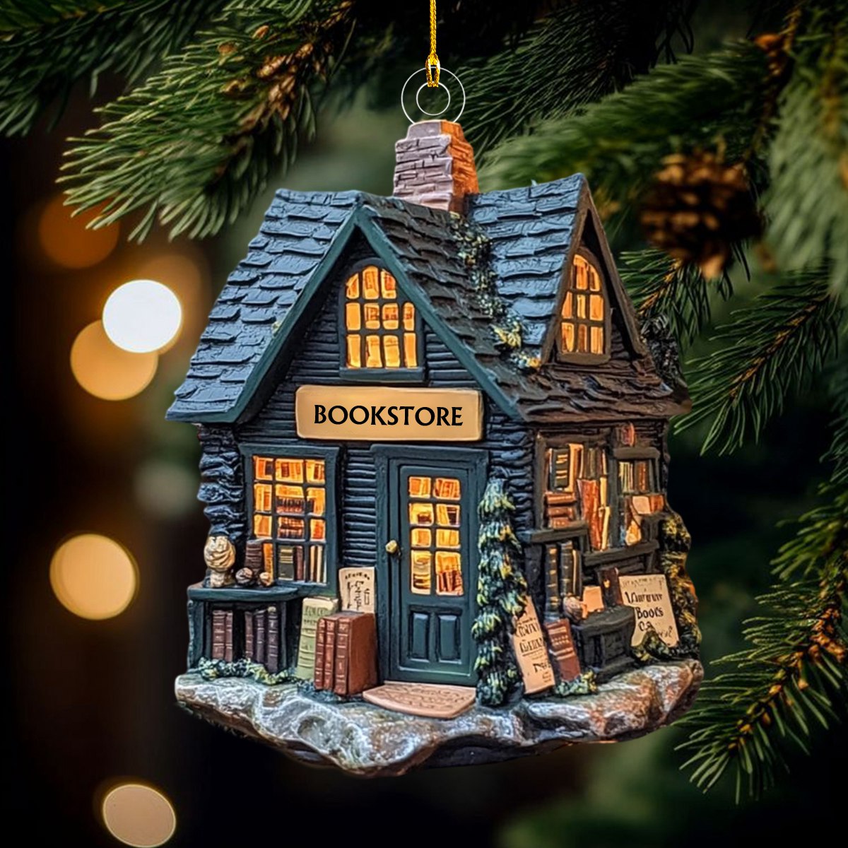 The Luminary Lounge Ornament, Gift For Bookish Lovers