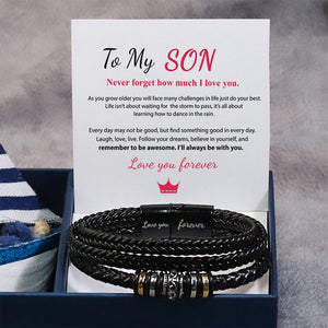 For Son - I Will Always Be With You - Double Row Bracelet