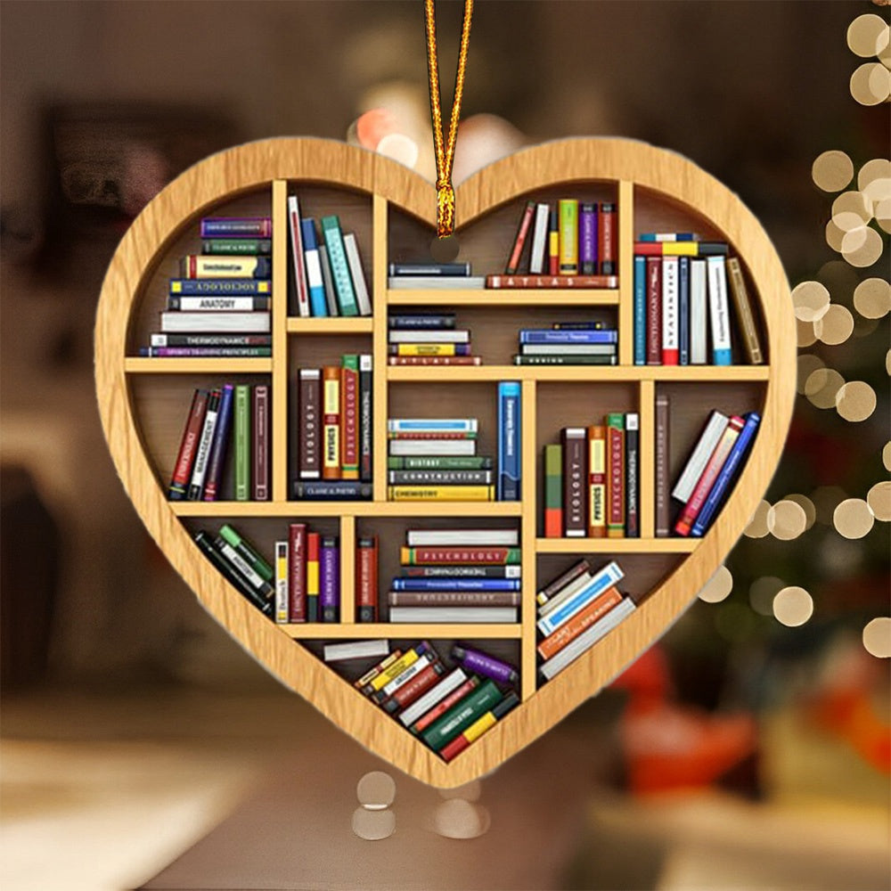 Book Lovers Heart Ornament - Perfect Gift For Book Lovers