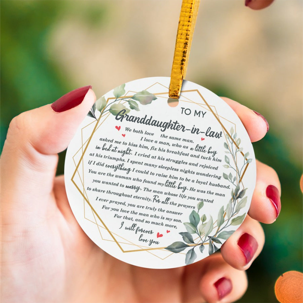 I Will Forever Love You - Amazing Gift For Granddaughter-In-Law Circle Ornament