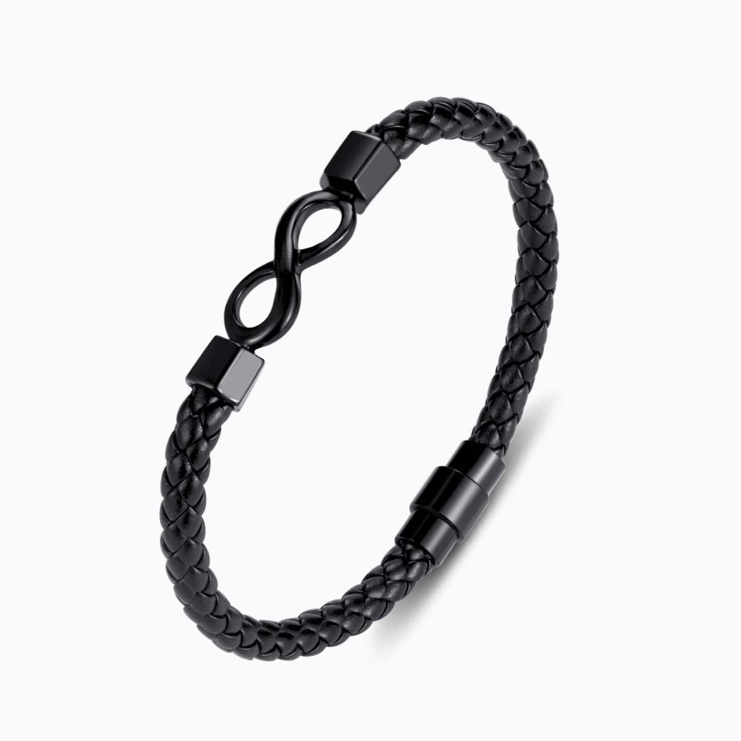 To My Man, I Love You The Most Infinity Leather Bracelet