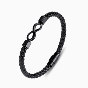 To My Man, I Love You The Most Infinity Leather Bracelet