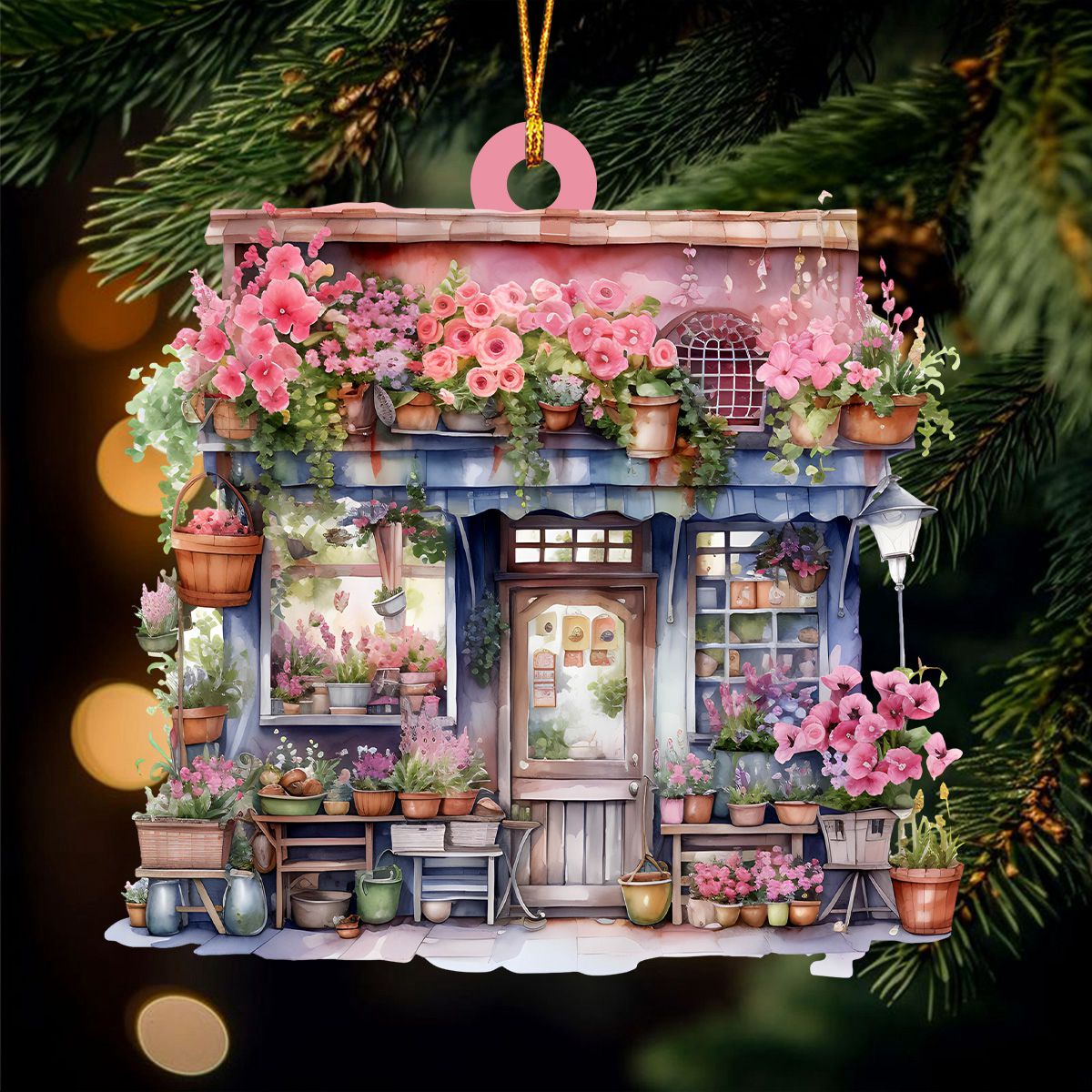 Flower Shop Christmas Ornament, Perfect Gift For Flower Lovers