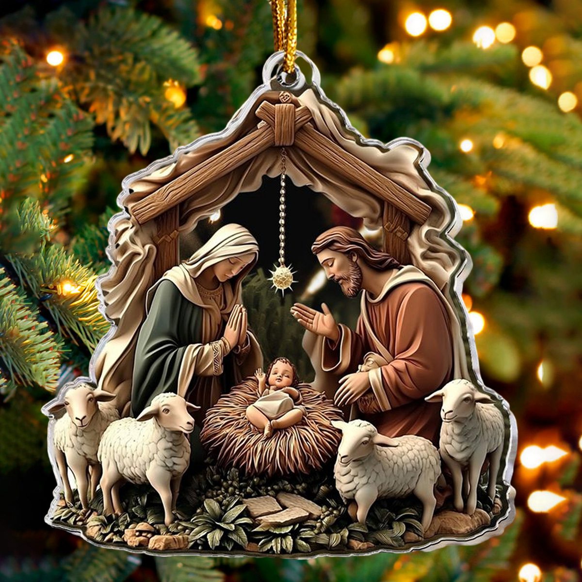 Christmas Nativity Scene Ornament - Christmas Gift