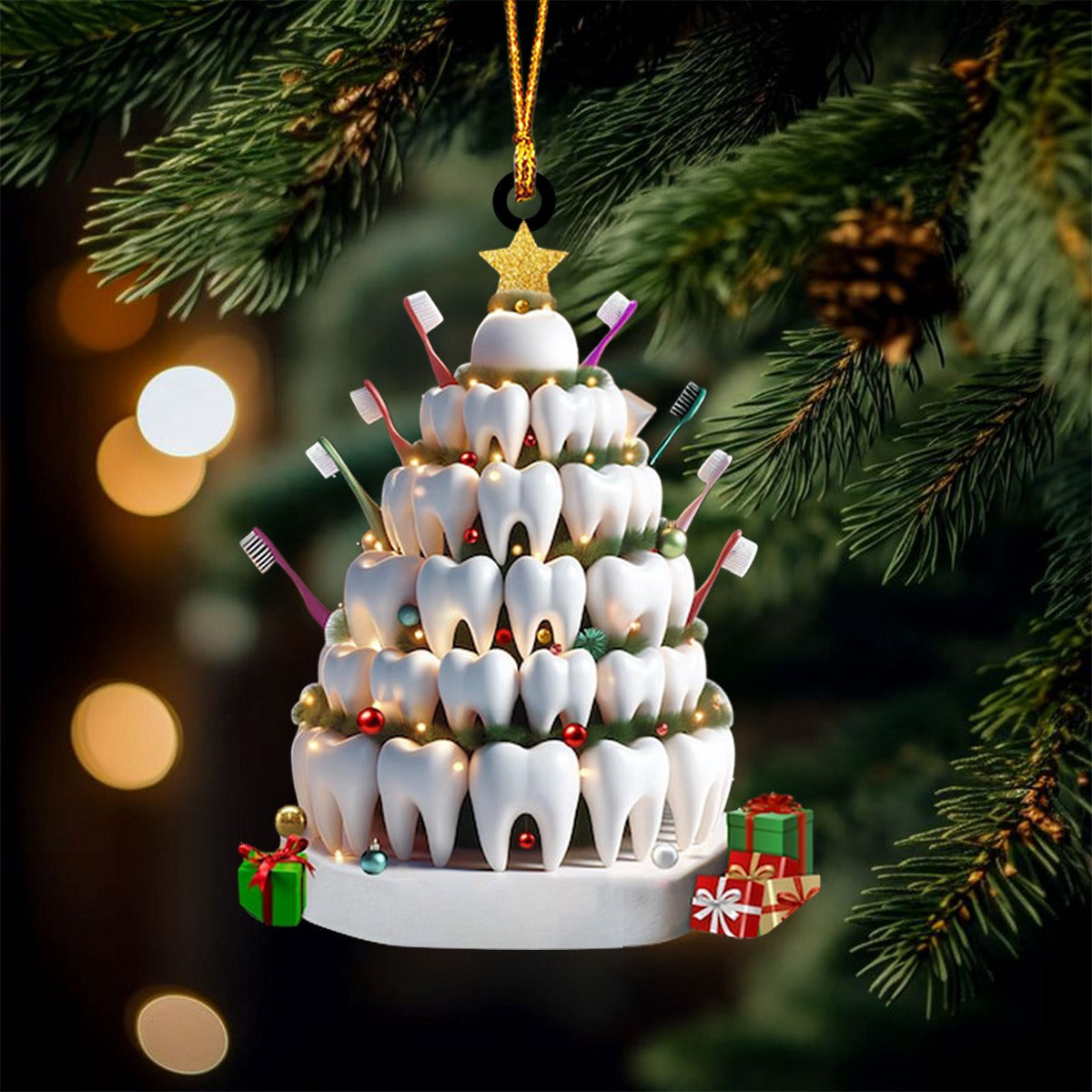 Dentist Ornament, Teeth Christmas Tree, Dental Ornament