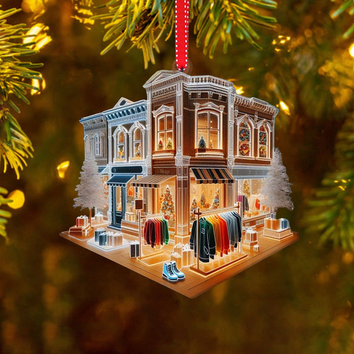Clothing Store Christmas Ornament, Clothing Store Xmas Ornament
