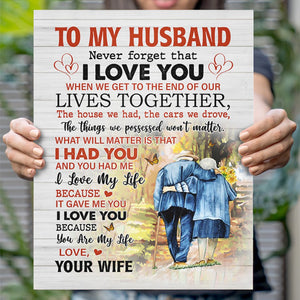 Never Forget That I Love You - Best Gift For Husband Poster