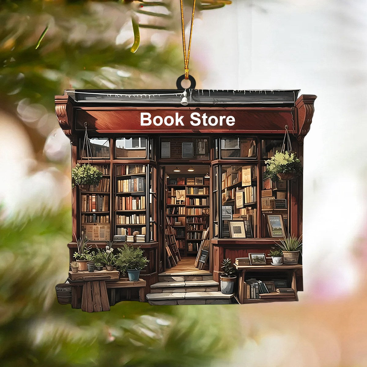 Book Store Ornament - Gift For Book Lovers- Christmas Gift