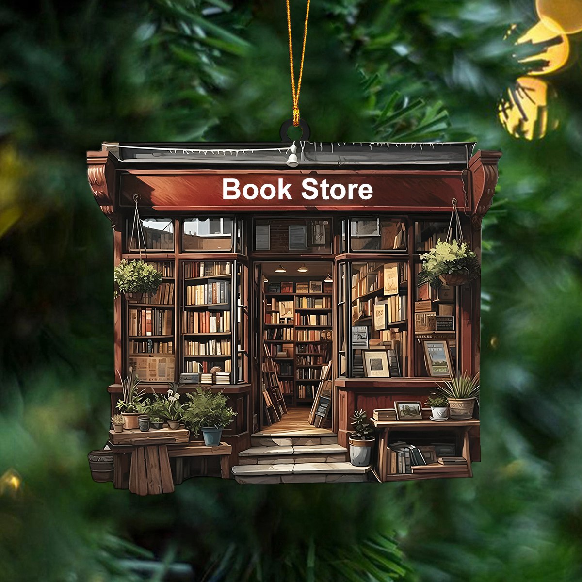 Book Store Ornament - Gift For Book Lovers- Christmas Gift