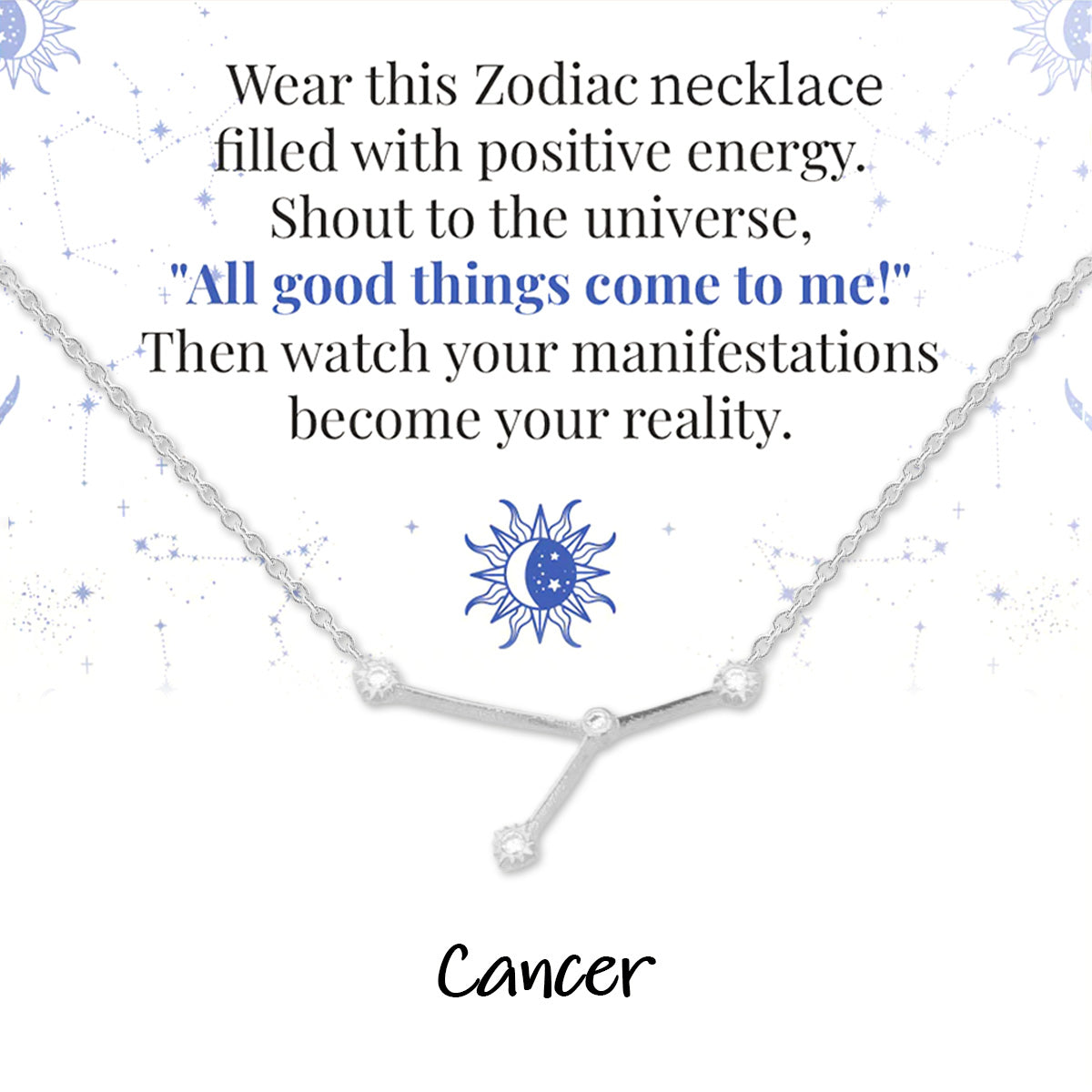 Zodiac Signs Spirit Outline Necklace