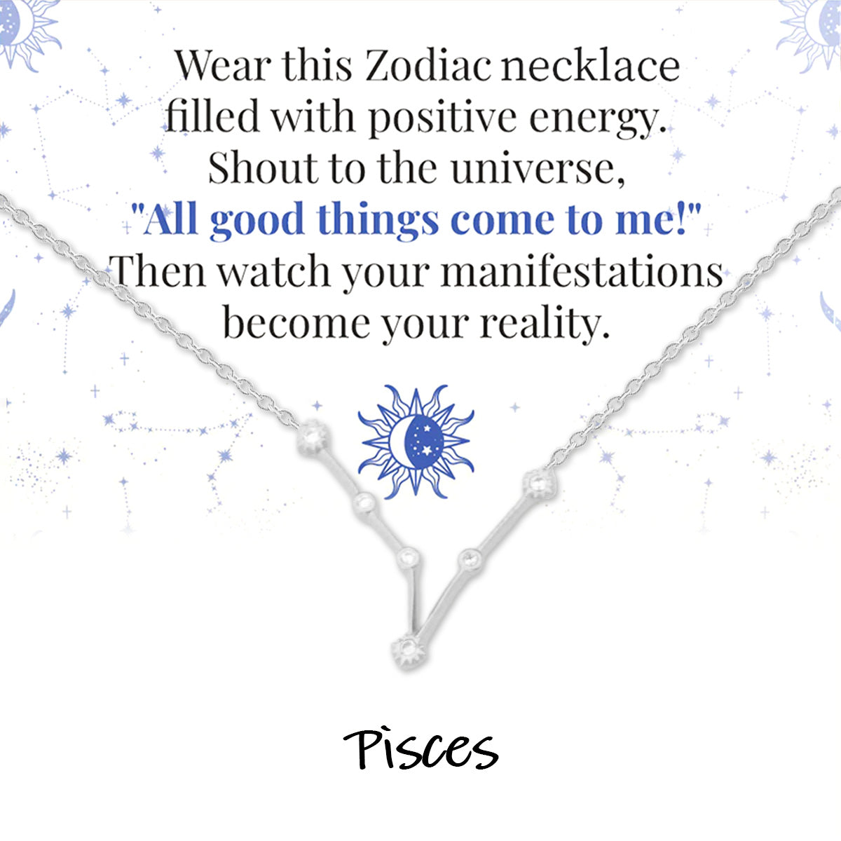 Zodiac Signs Spirit Outline Necklace