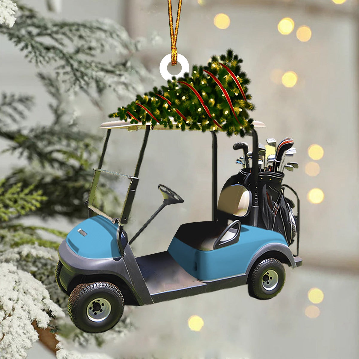 Riding Golf Christmas Ornament, Gifts For Golfer
