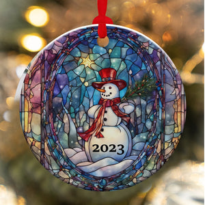 Snowman 2023 Ornament, Christmas Decoration, Holiday Gift Idea, Gift Idea, Xmas Tree