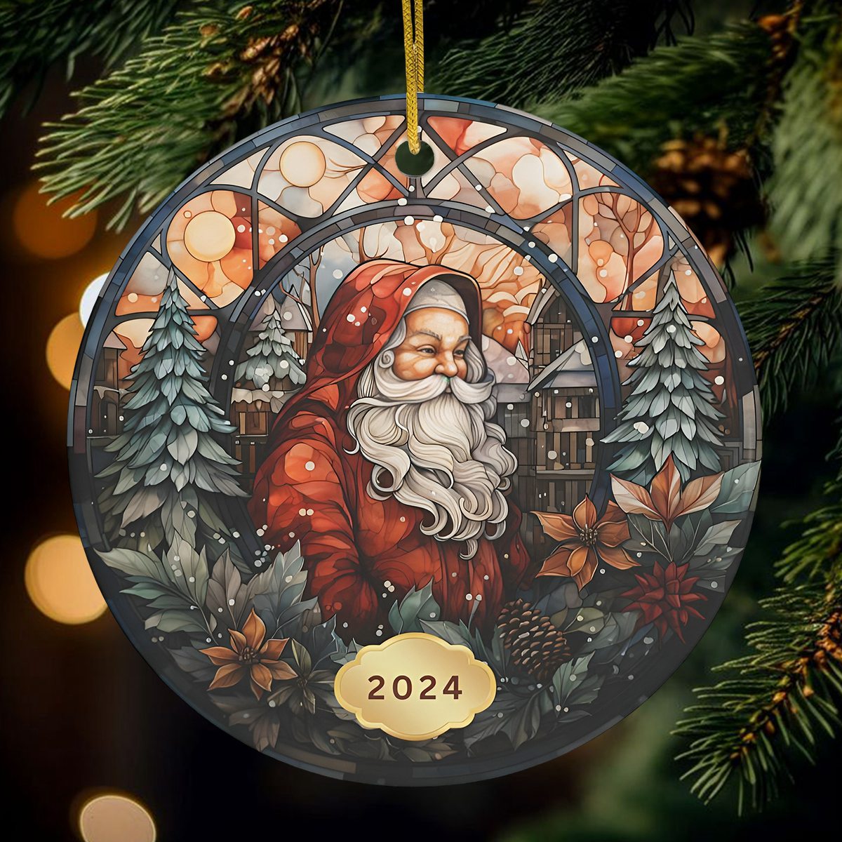 Dated Christmas 2024 Ornament Holiday Gift Idea, Heirloom Keepsake
