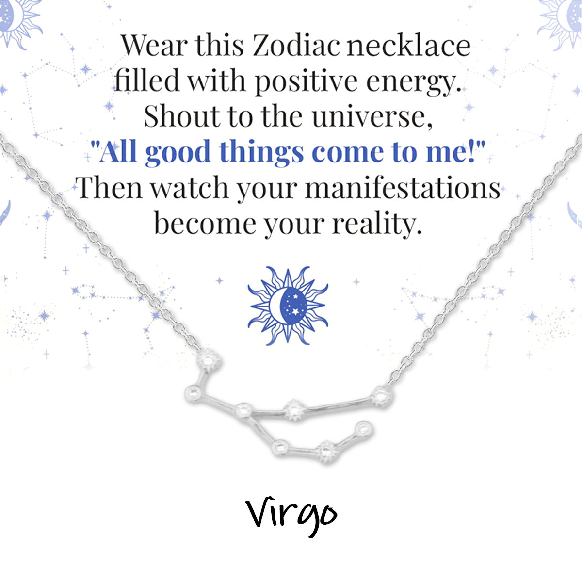 Zodiac Signs Spirit Outline Necklace