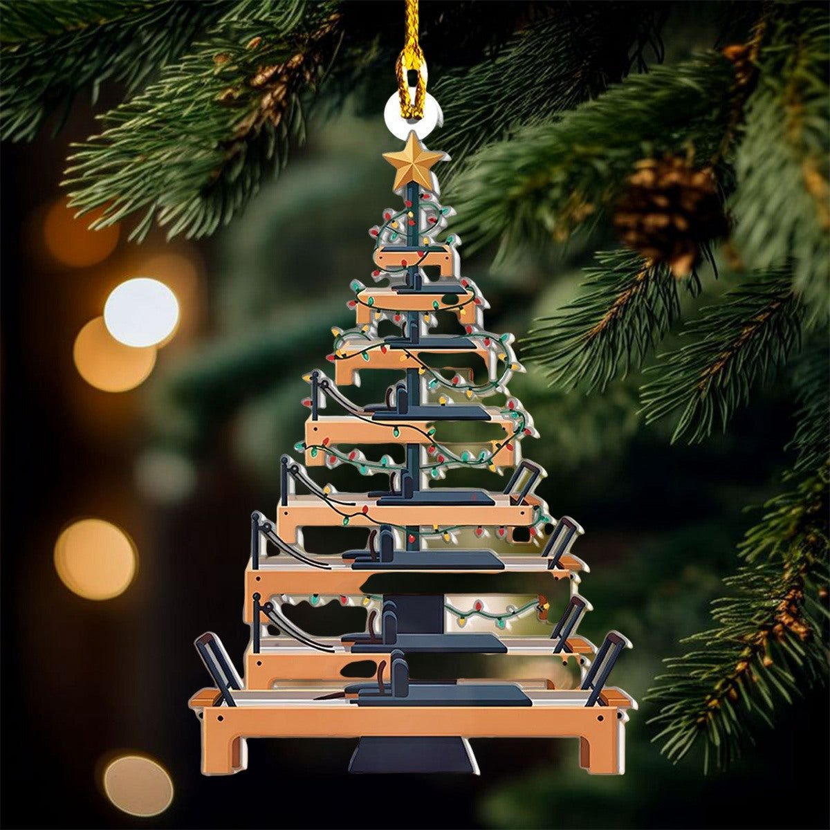 Pilates Equipment Christmas Tree Ornament, Perfect Gift for Pilates Lovers