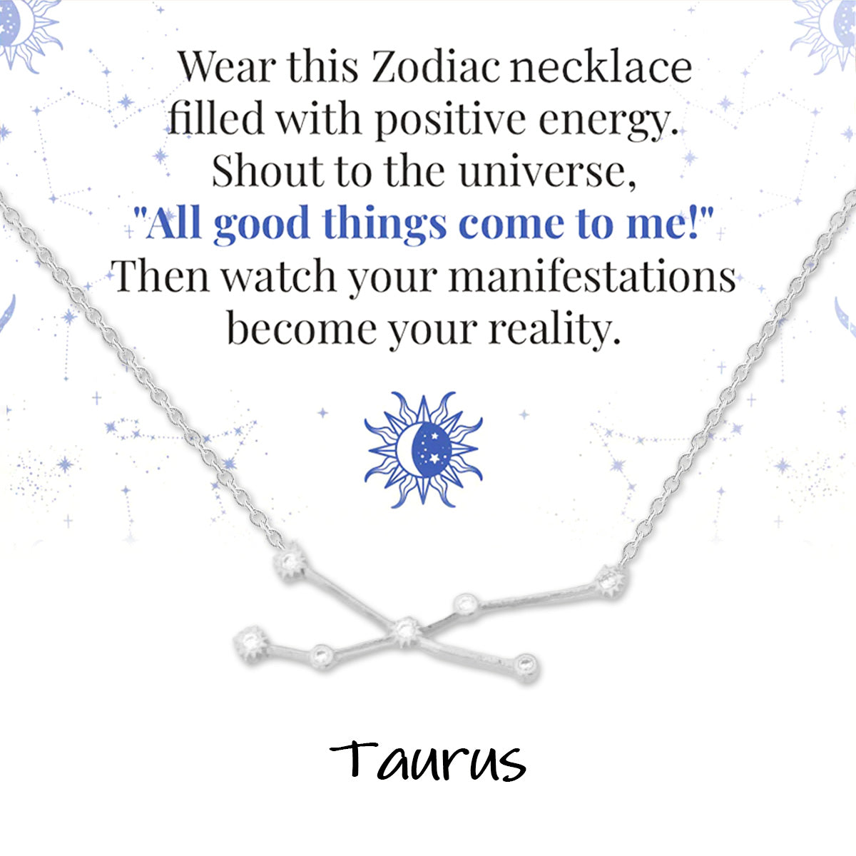 Zodiac Signs Spirit Outline Necklace