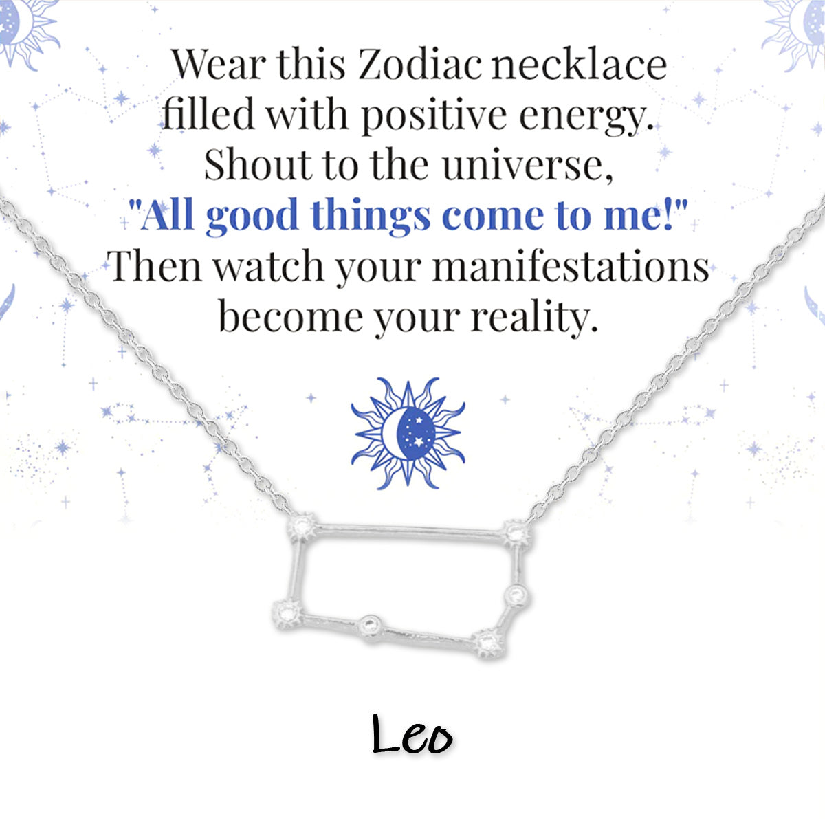 Zodiac Signs Spirit Outline Necklace