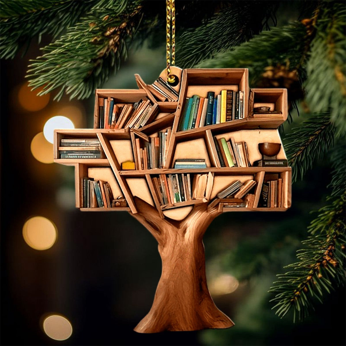 Christmas Tree Hanging Ornament, Perfect Gift For Book Lovers Book Club Ornament