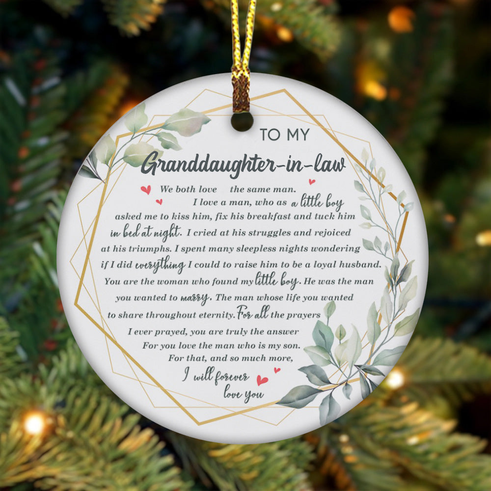 I Will Forever Love You - Amazing Gift For Granddaughter-In-Law Circle Ornament