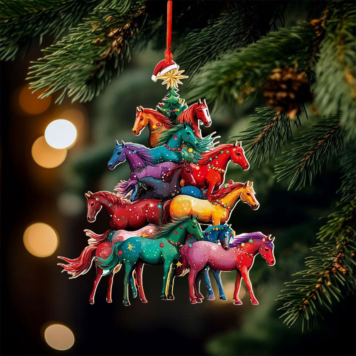 Horse Christmas Tree Ornament - Perfect Gift For Horse Lovers
