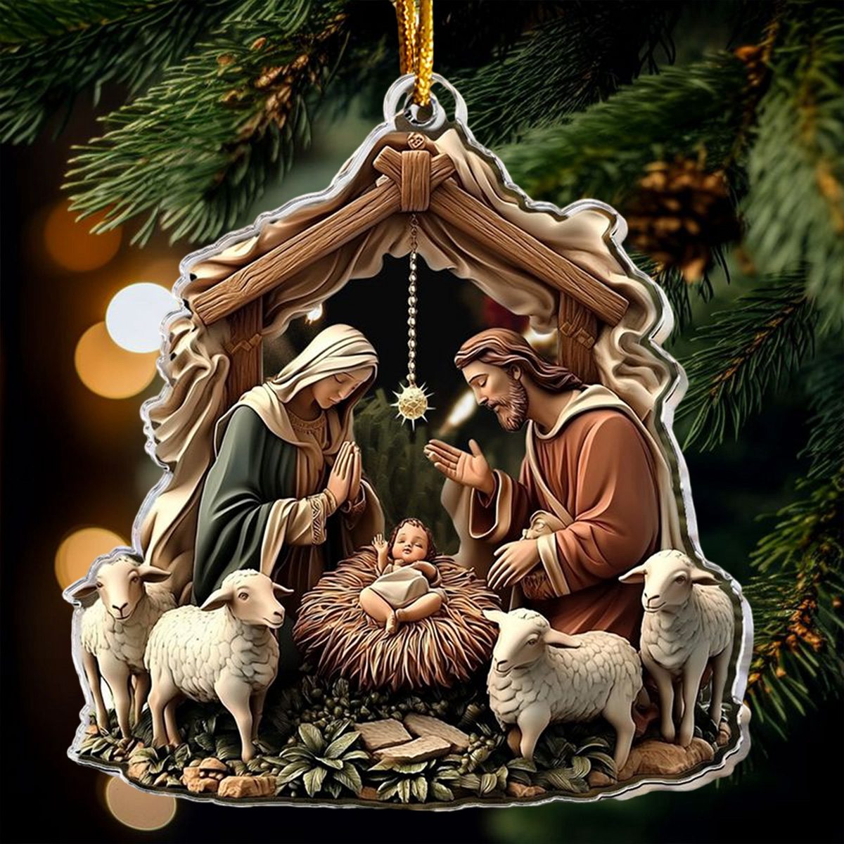 Christmas Nativity Scene Ornament - Christmas Gift