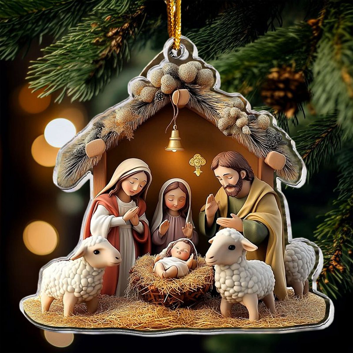 Birth Of Jesus Christmas Ornament - Christmas Gift