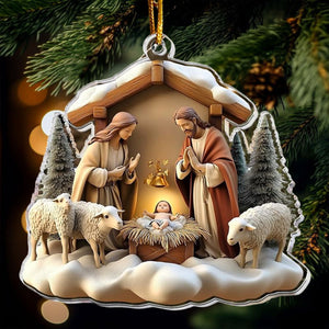 Christmas Nativity Scene Christ Ornament