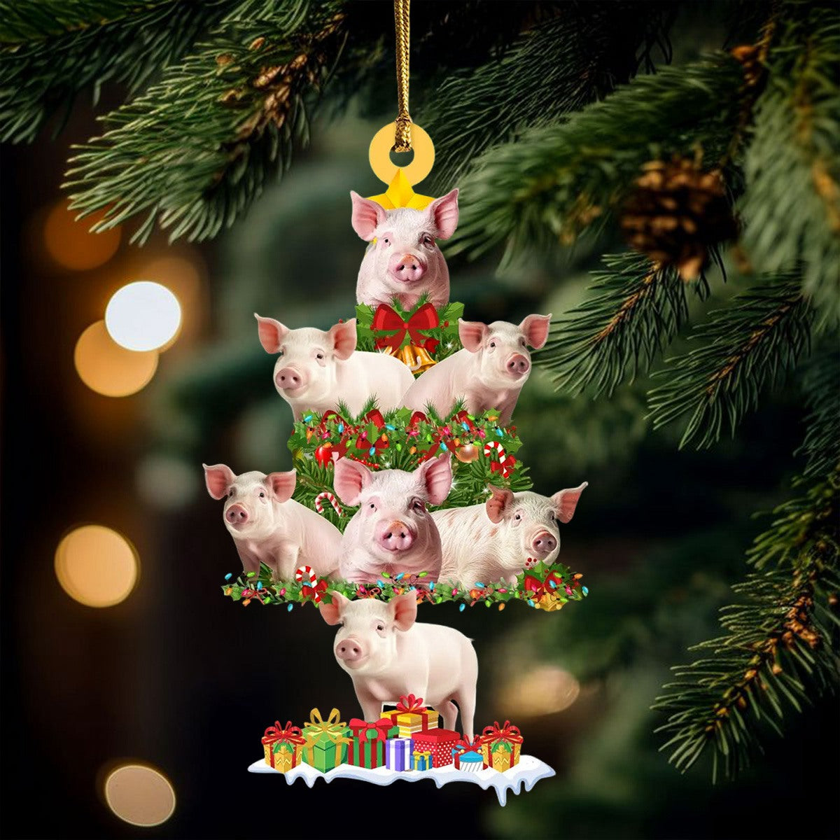 Pig Christmas Ornament - Perfect Gift For Pig Lovers