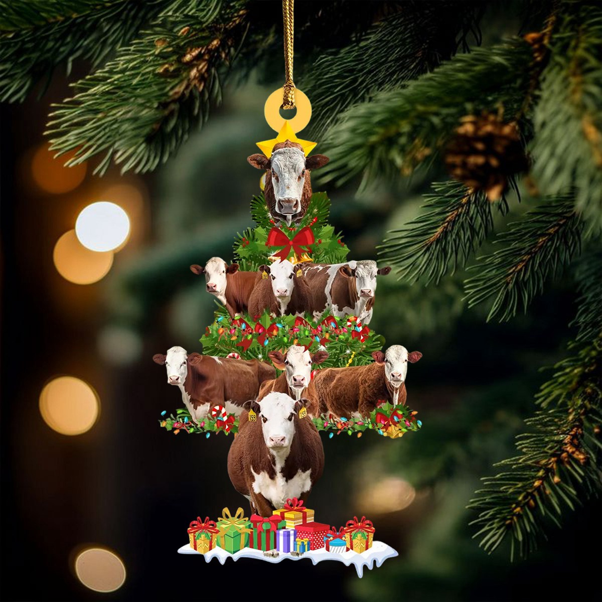 Hereford Christmas Ornament - Perfect Gift For Hereford Lovers