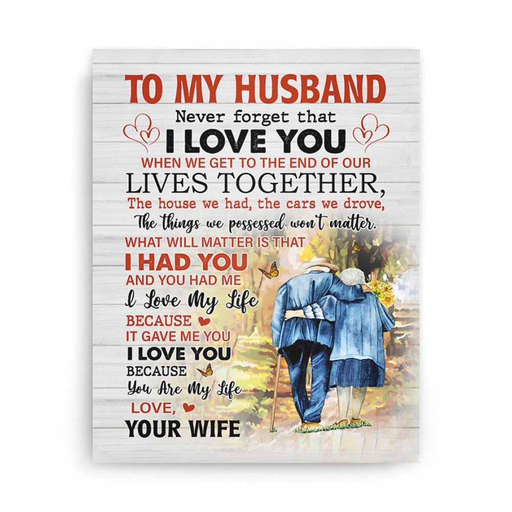 Never Forget That I Love You - Best Gift For Husband Poster