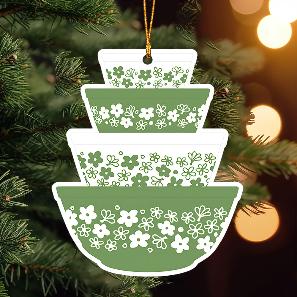 Mixing Bowl Stack Christmas Ornaments