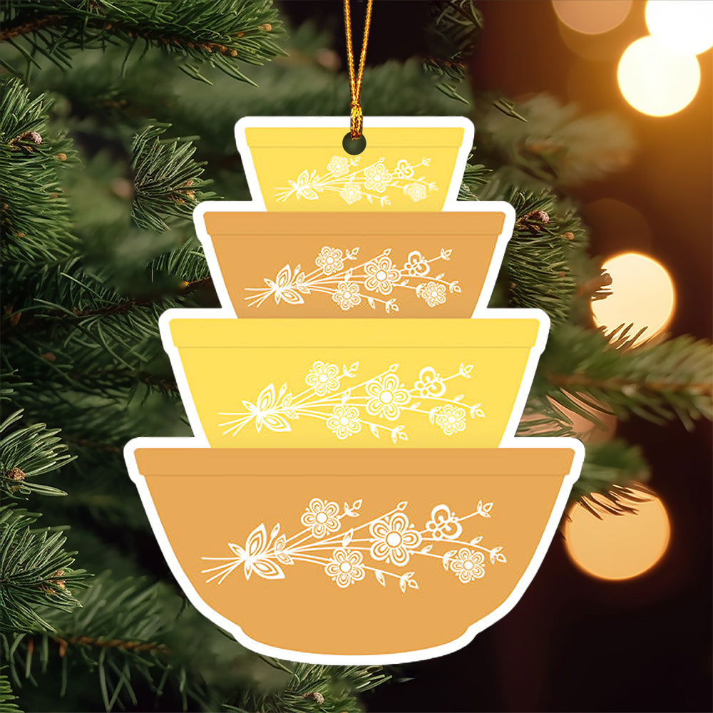 Mixing Bowl Stack Christmas Ornaments