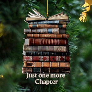 Just One More Chapter Christmas Ornament, Perfect Gift For Book Lovers