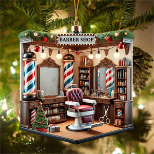 Barber Shop Christmas Ornament, Hairdresser Gifts