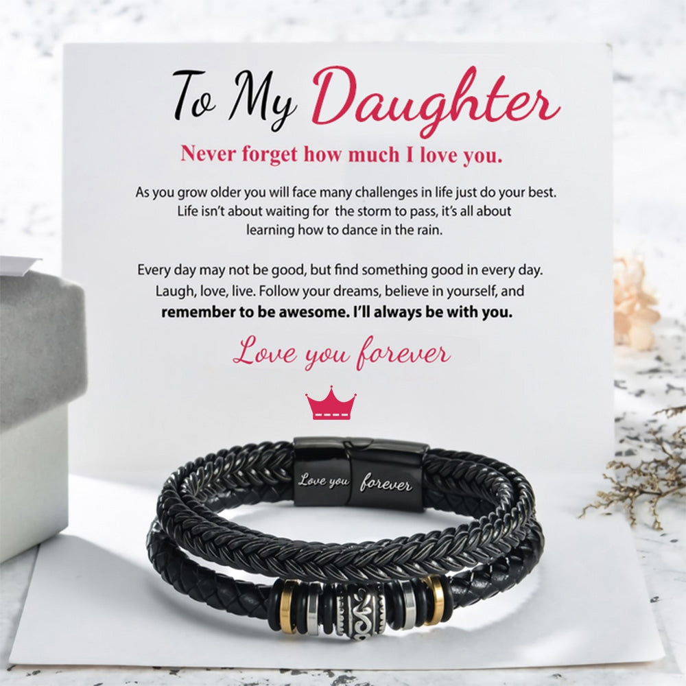For Daughter - I Will Always Be With You - Double Row Bracelet
