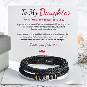 For Daughter - I Will Always Be With You - Double Row Bracelet