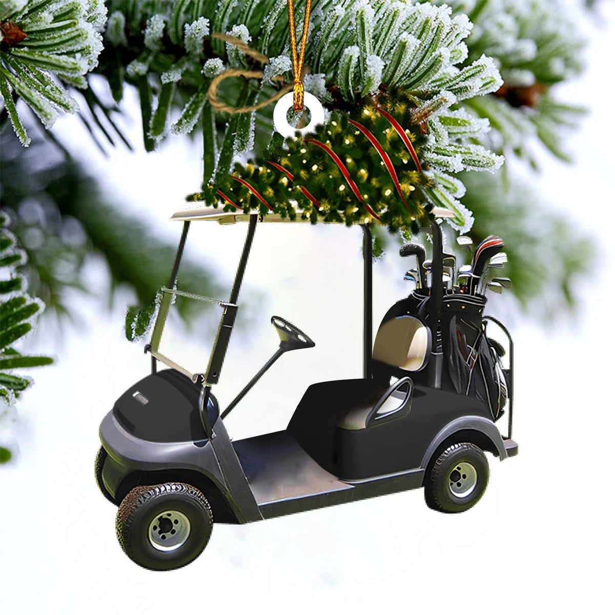 Riding Golf Christmas Ornament, Gifts For Golfer