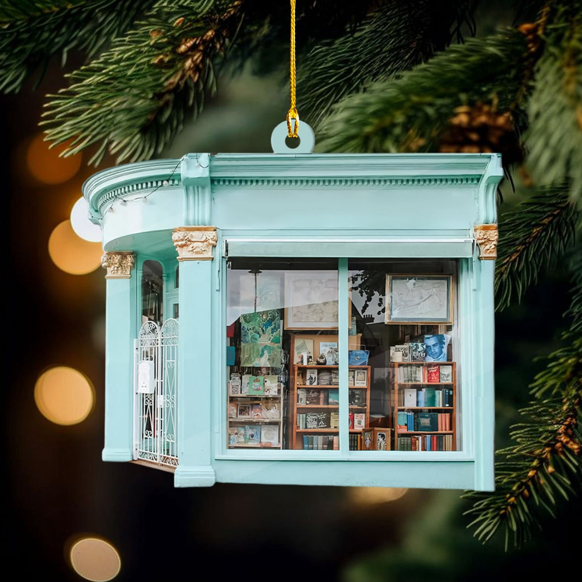 Christmas Book Store Ornament, Book Lover Gift, Bookworm Gifts