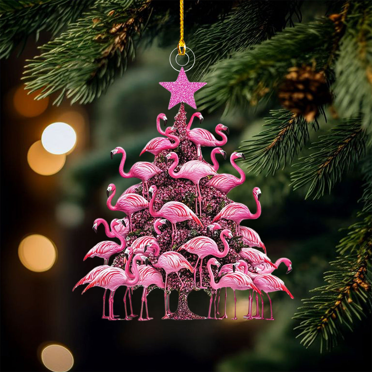 Flamingo Christmas Ornament - Perfect Gift For Flamingo Lovers